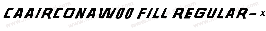 CAAirconaW00 Fill Regular字体转换